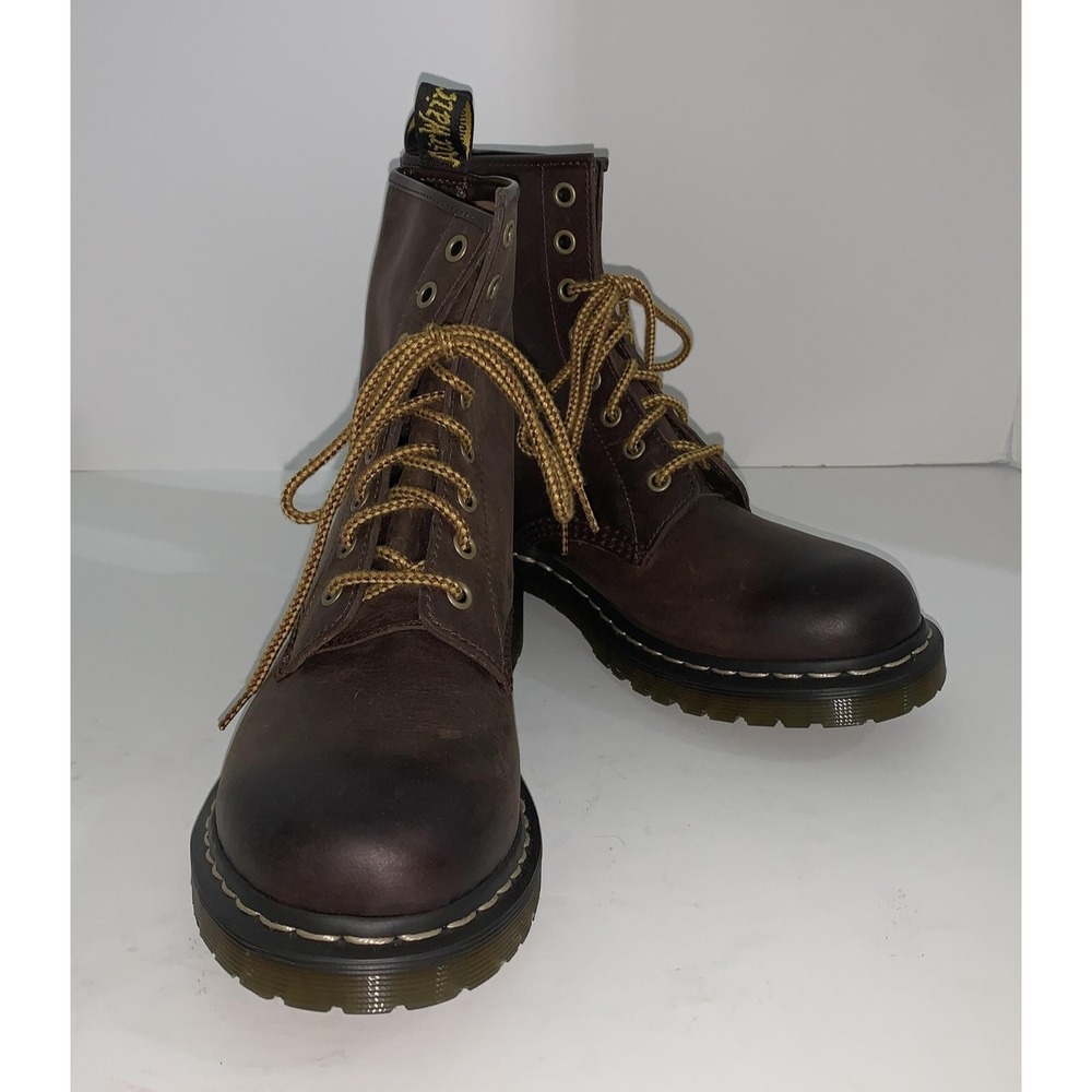 Dr. Martens Boots Womens Size 9 Brown Leather 1460 Combat Ankle Lace Up Lug Sole